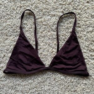 White Fox Boutique / Fox Swim Maroon Triangle Bikini Top